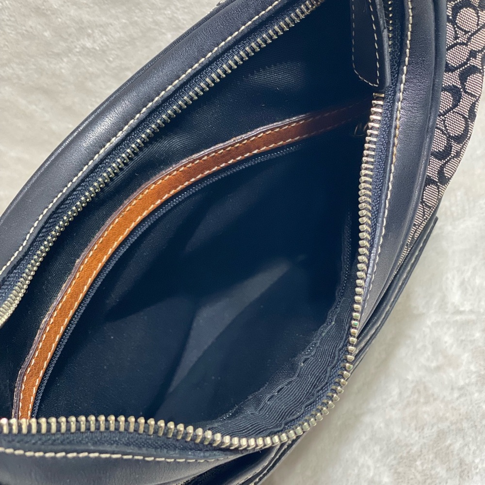 COACH Y2K 2002 Vintage Grey Mini Signature C Soho Hobo Jacquard Shoulder Bag - Picture 9 of 14